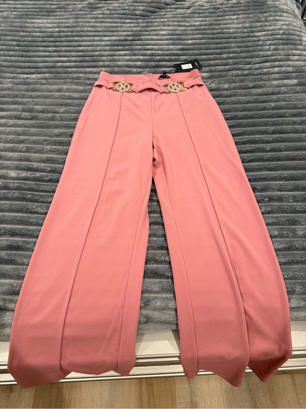 Fashion Nova Mauve Wide-Leg High Waisted Pants